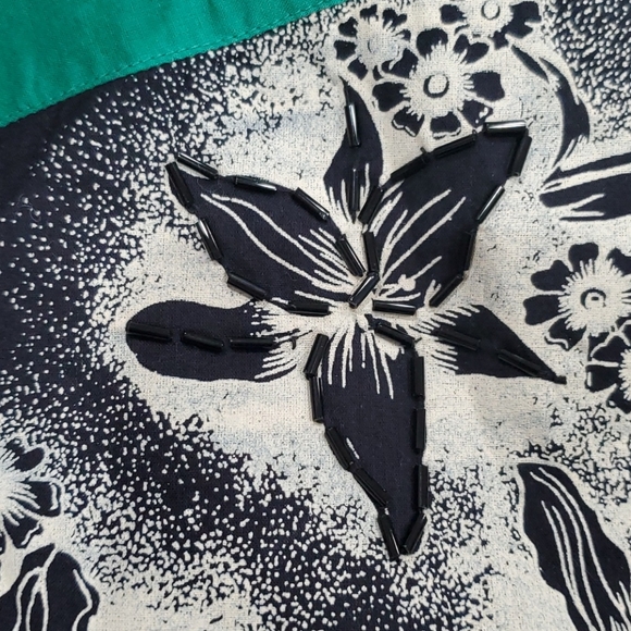 Colcci Gorgeous Black Floral Retro Dress Size Small - Picture 10 of 10